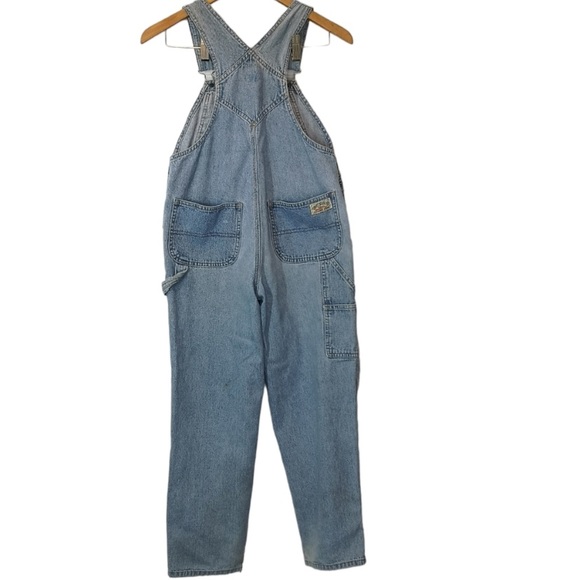 GAP Blue Jeans Vintage Classic Bib Overalls Made in Hong Kong Cotton Denim Large - Picture 2 of 11